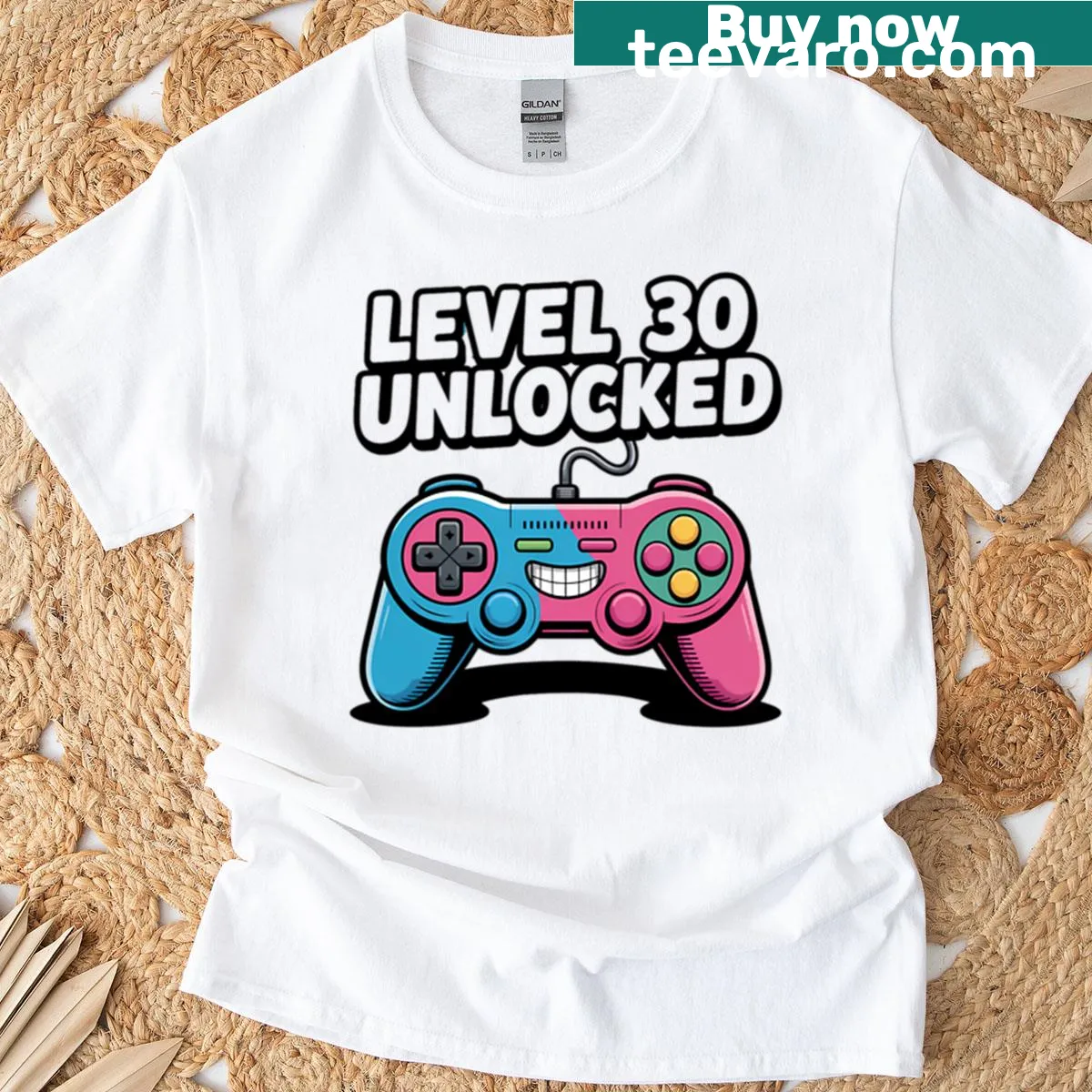 Funny gaming birthday shirt for turning 30 years old — on a men's t-shirt