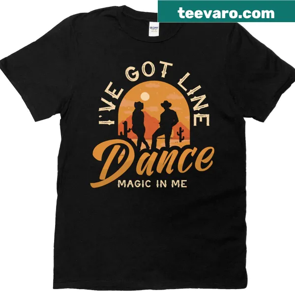 Oversized T-shirt celebrating line dancing with playful graphic