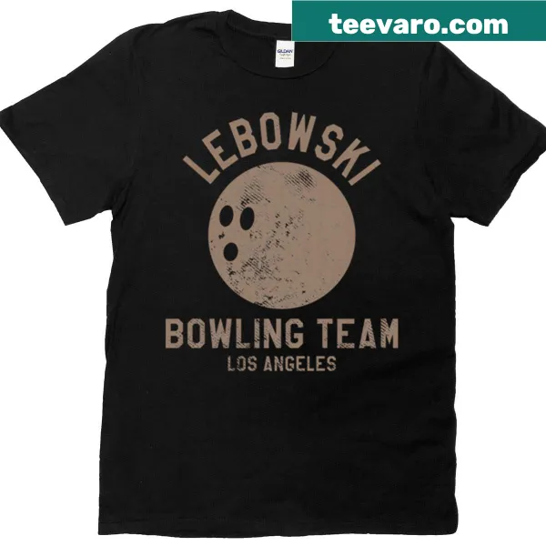 Retro T-shirt featuring Los Angeles Bowling Team and ball lanes design