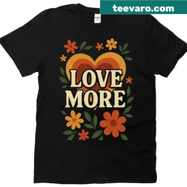 Retro heart and flowers design promoting love