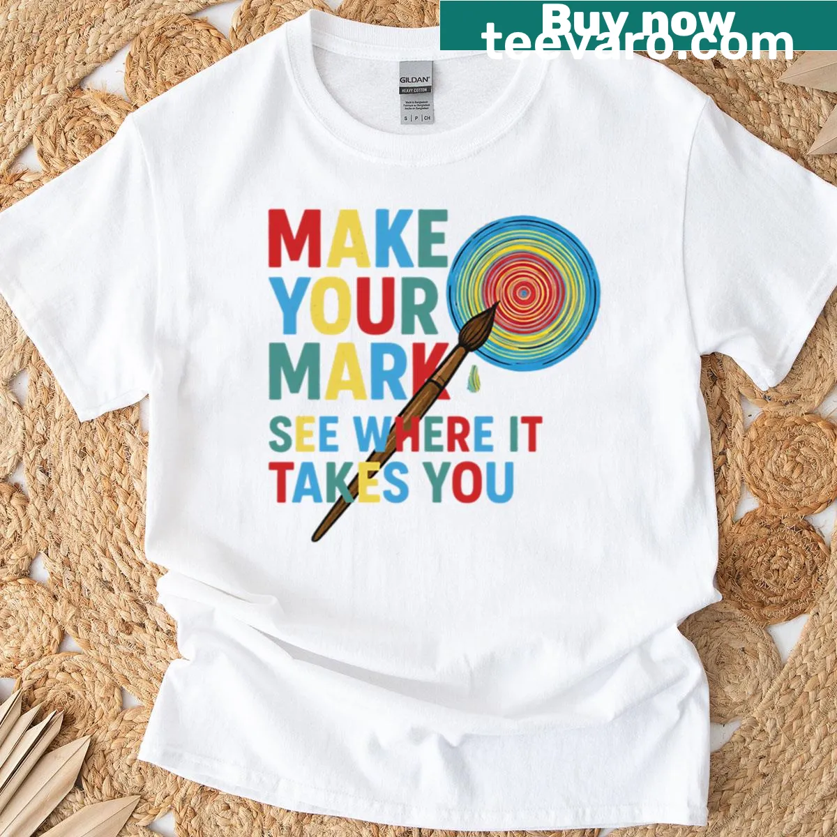 Cartoon graphic T-shirt celebrating International Dot Day for kids — on a men's t-shirt
