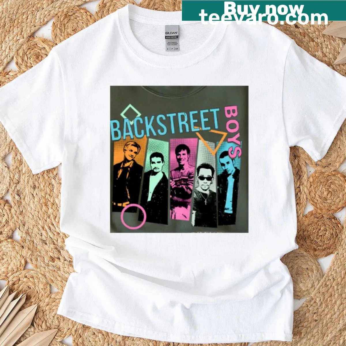 Artistic T-shirt celebrating pop music and nostalgia. — on a men's t-shirt