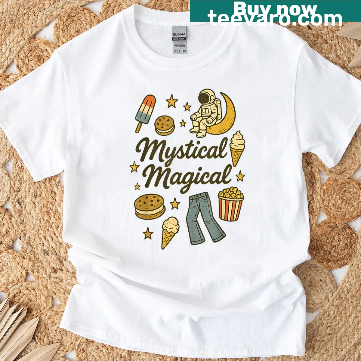 Illustrative T-shirt celebrating Boone Country and its mystical charm — on a men's t-shirt
