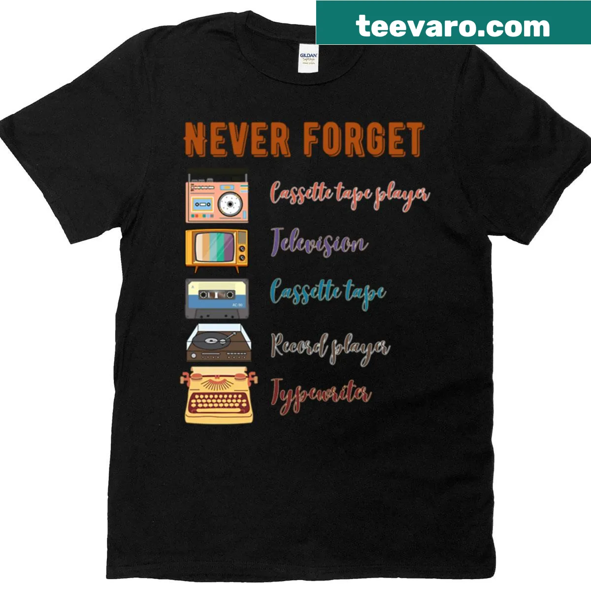 Retro 90s themed T-shirt with nostalgic elements — on a men's t-shirt