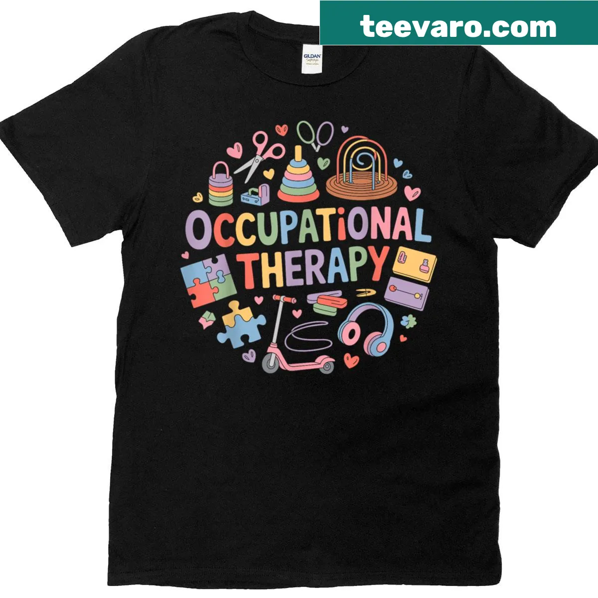 T-shirt for women with OT design for occupational therapy — on a men's t-shirt