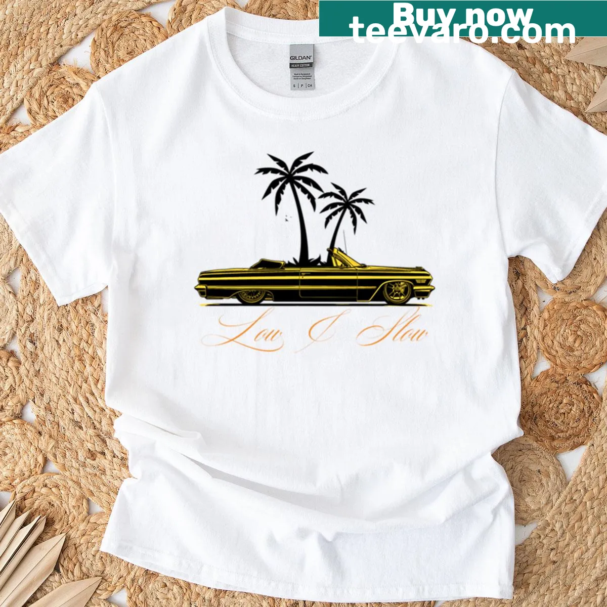 Vintage-inspired t-shirt featuring a classic 1964 Chevy — on a men's t-shirt