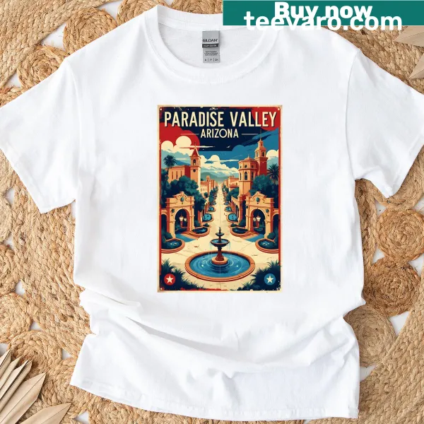Vintage Paradise Valley Arizona travel graphic T-shirt