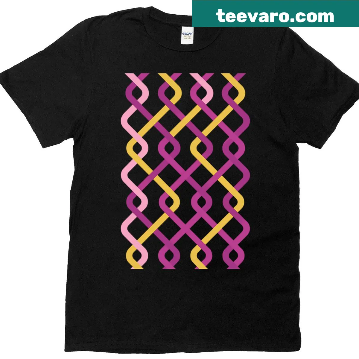 Oversized t-shirt with abstract knot design — on a men's t-shirt