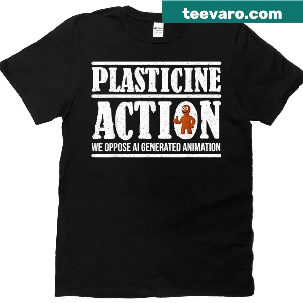 Typography T-shirt opposing AI animation