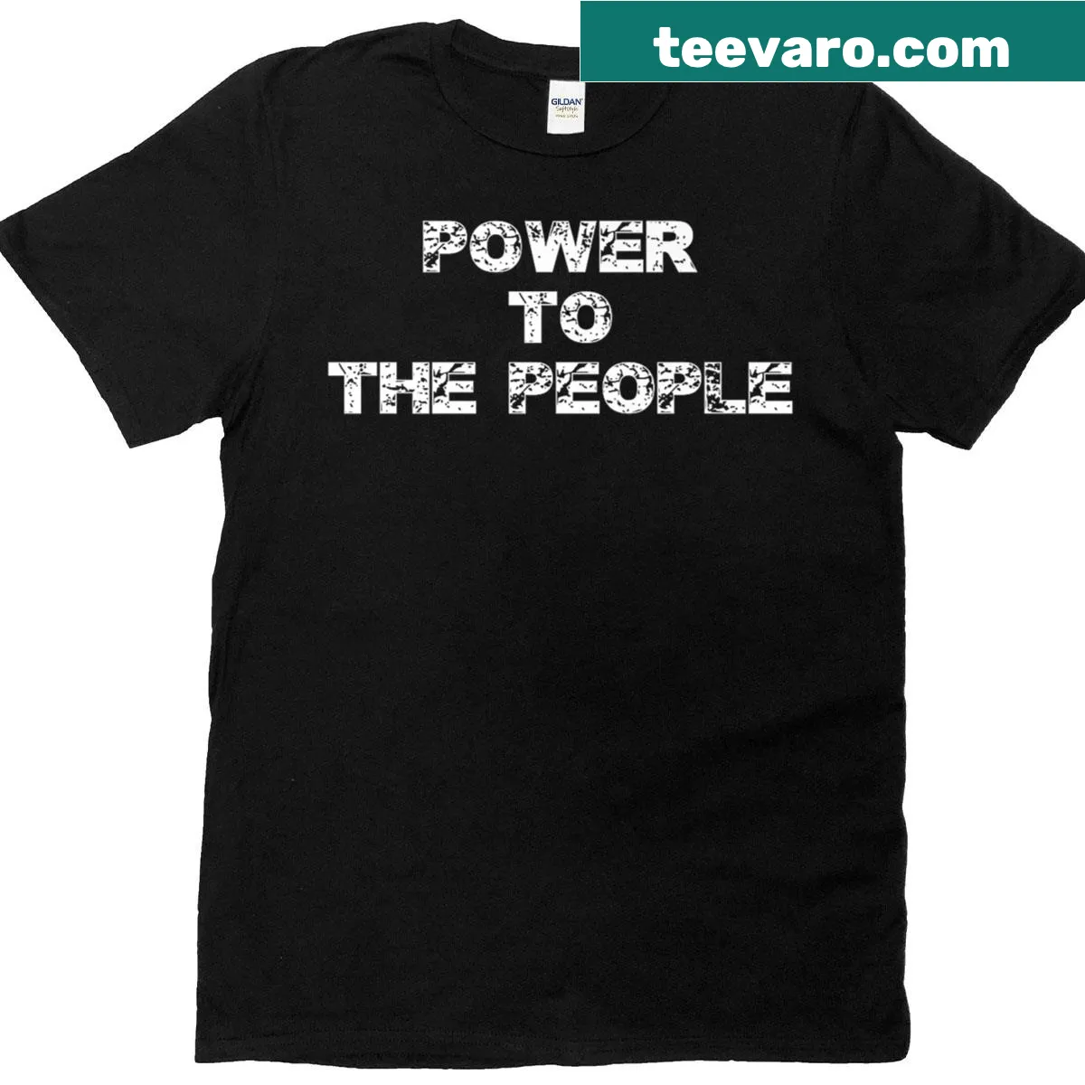 Empowering typography T-shirt with 'Power To The People' text — on a men's t-shirt