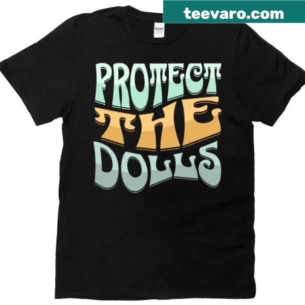Playful illustration of dolls for enthusiasts on a casual t-shirt