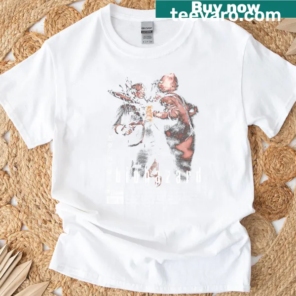 Resident Evil Chainsaw T-shirt with bold graphic design