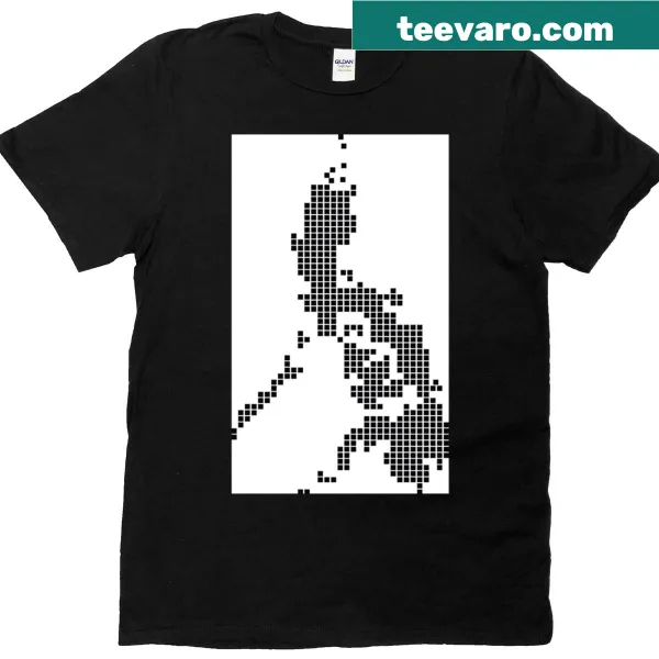 8-bit pixel map of the Philippines graphic T-shirt
