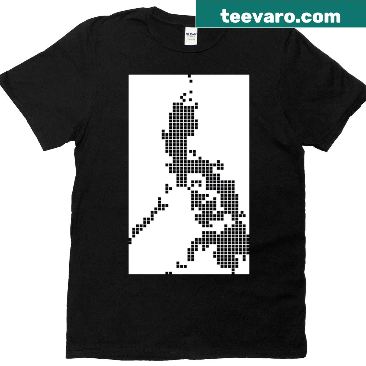 8-bit pixel map of the Philippines graphic T-shirt — on a men's t-shirt