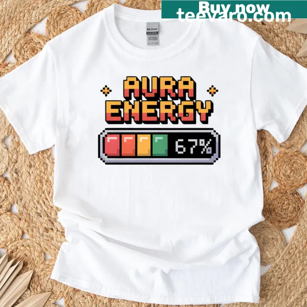 Funny meme t-shirt with retro pixel art and Gen Alpha slang