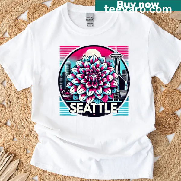 Vintage-style Seattle-themed graphic T-shirt