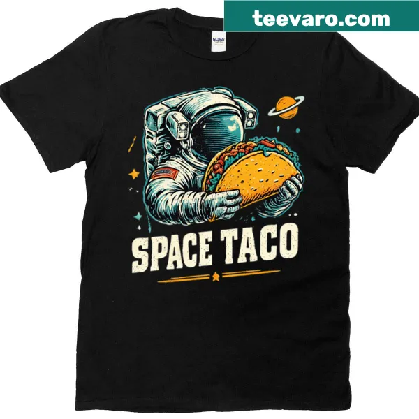 Fun oversized t-shirt with a space taco graphic