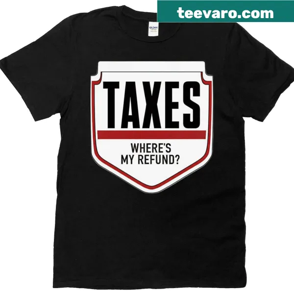 Oversized T-shirt with a retro tax refund badge design