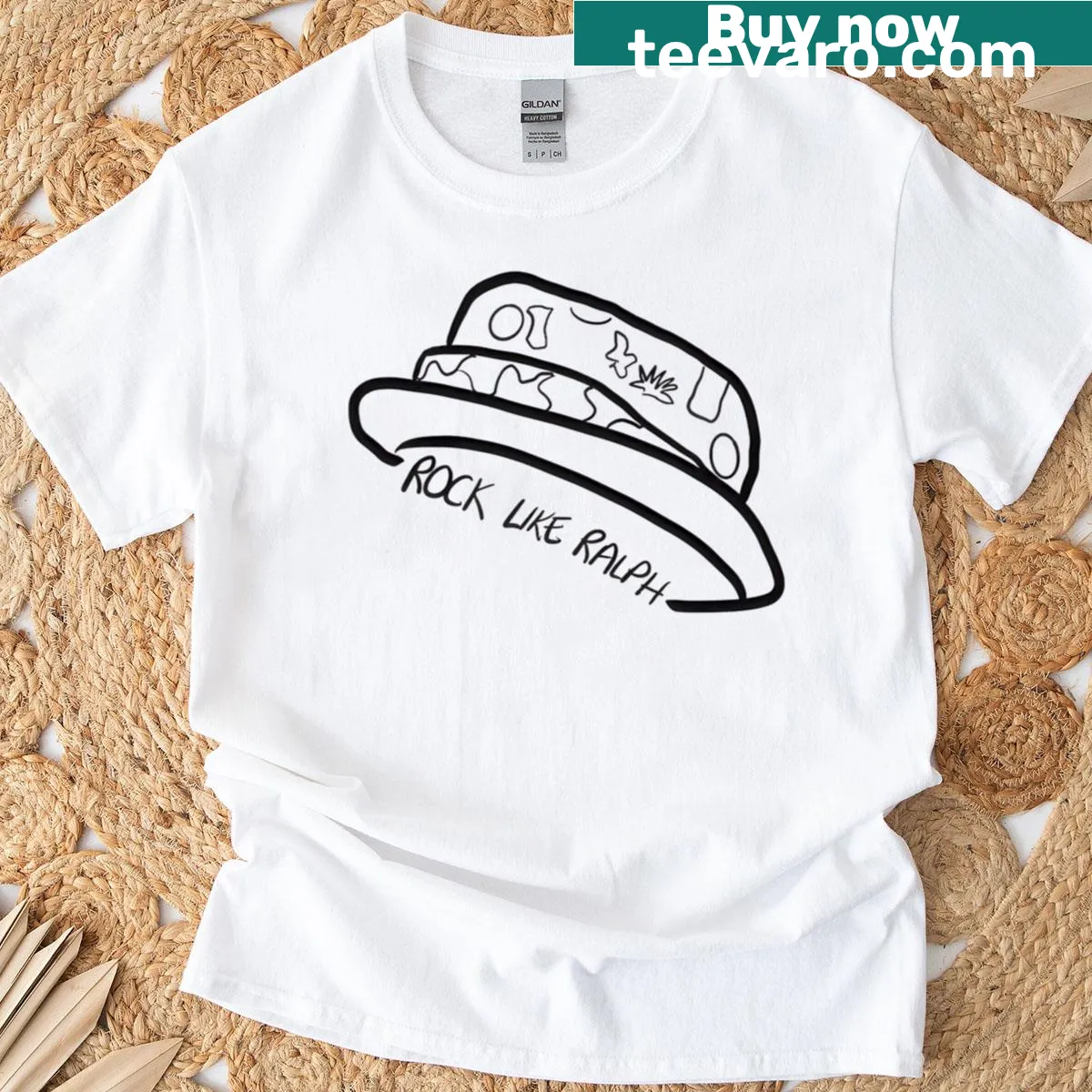 Fedora style guitar illustration on a music-themed T-shirt — on a men's t-shirt