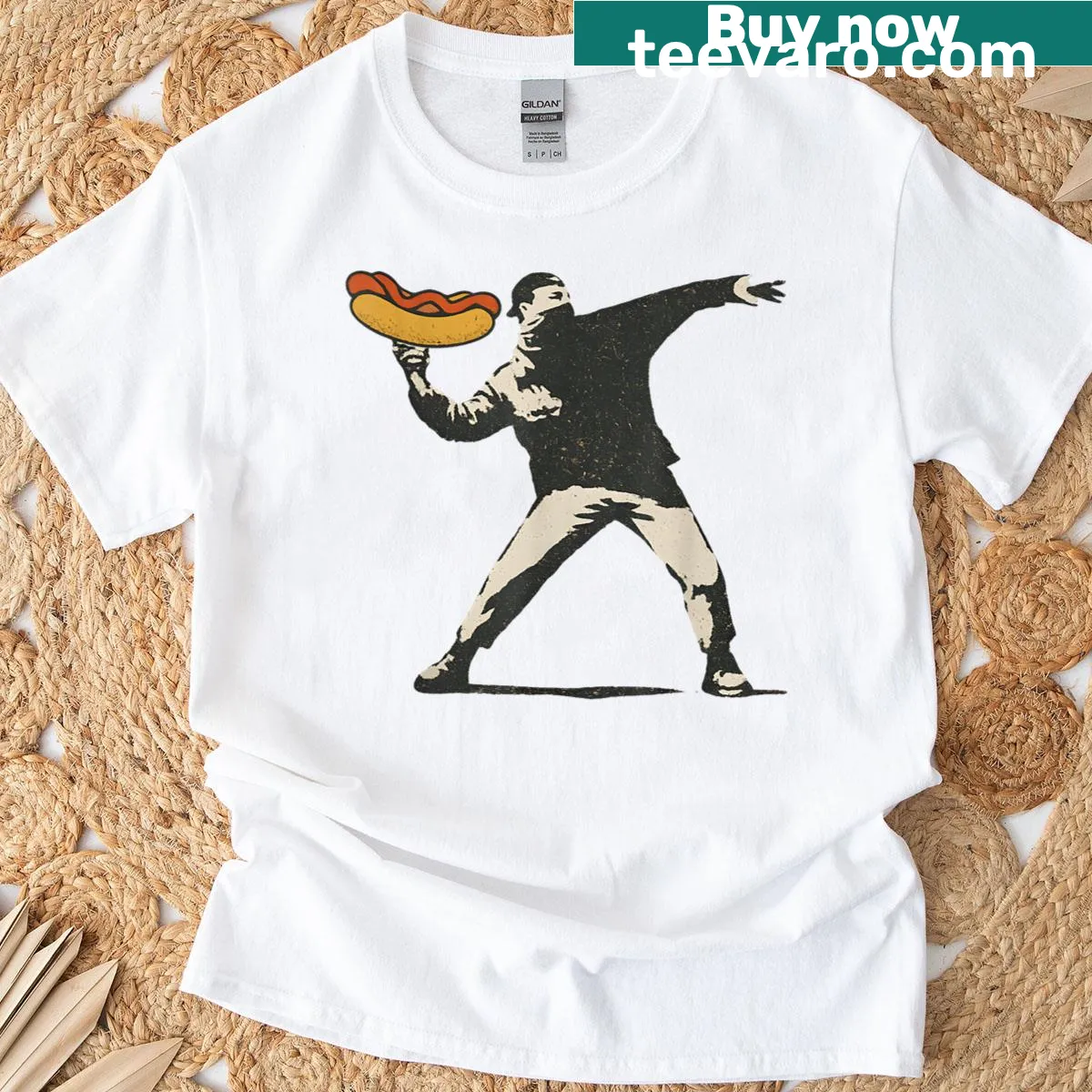 Funny Sandwich Guy graphic shirt — on a men's t-shirt