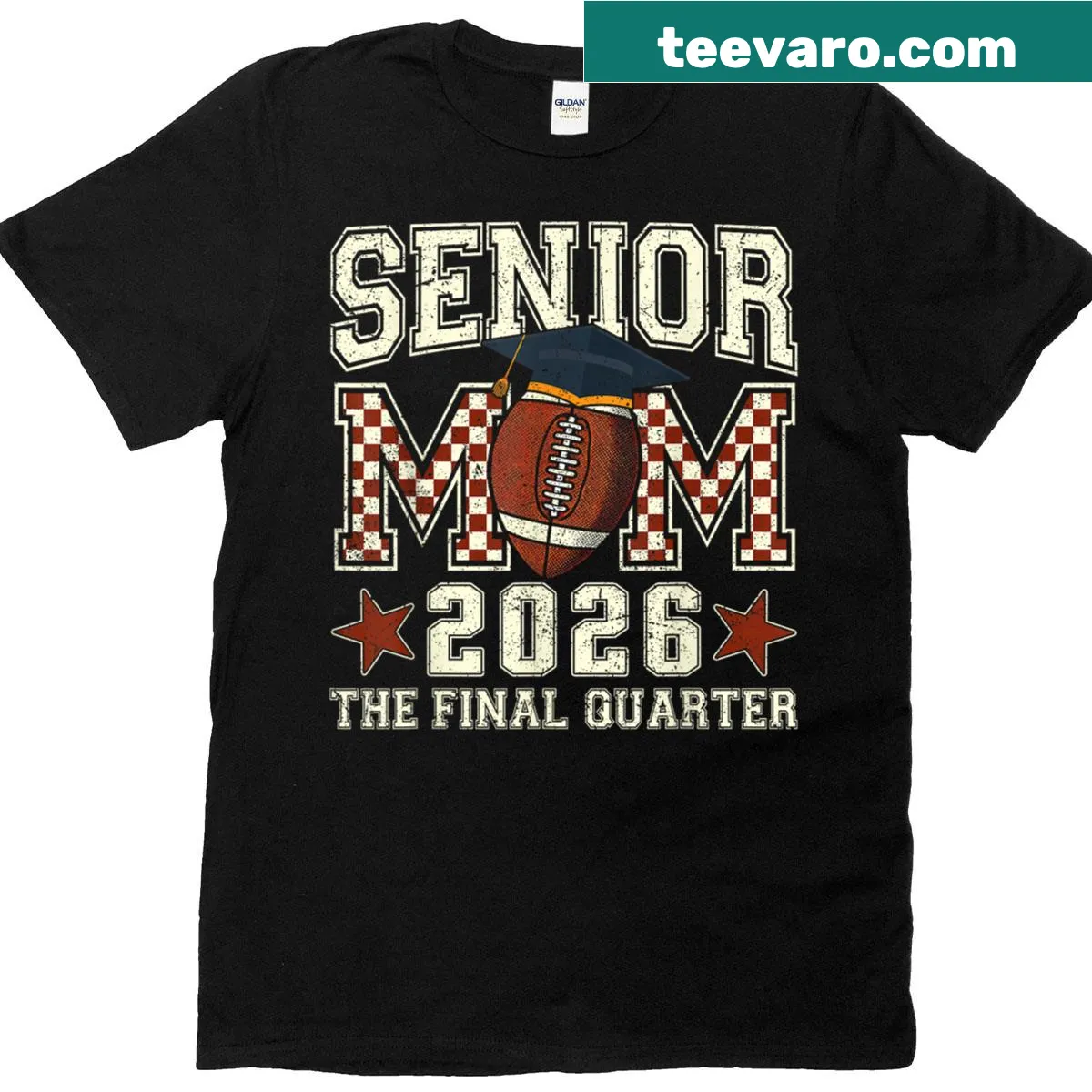 Graduation-themed T-shirt for senior moms — on a men's t-shirt