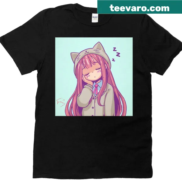 Oversized shirt featuring a manga girl in a cat costume