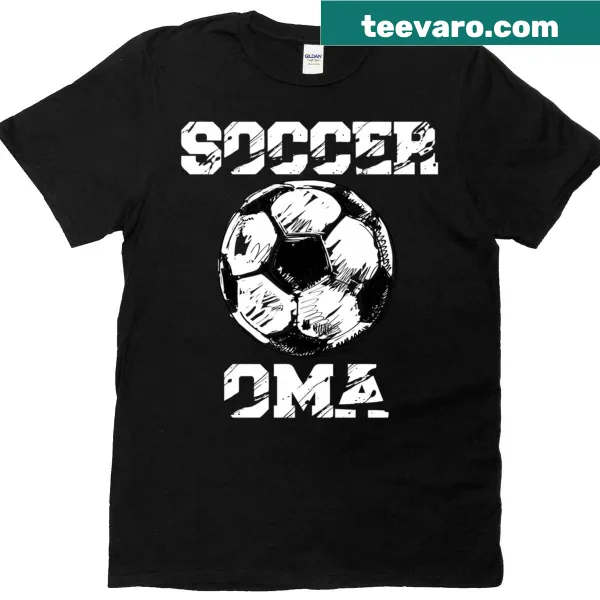 Funny Soccer Oma t-shirt with playful typography