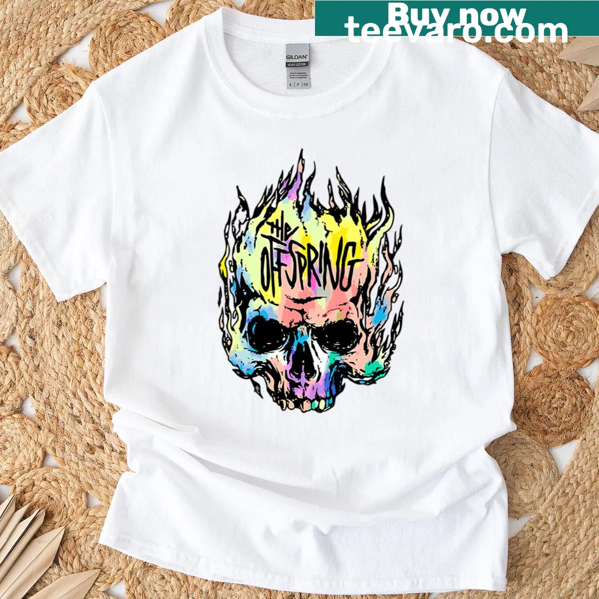 The Offspring logo t-shirt — on a men's t-shirt