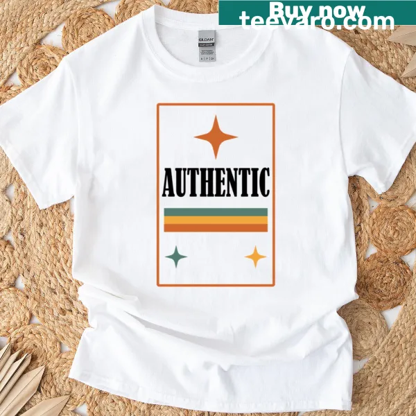 Minimalist design tee with authentic typography.