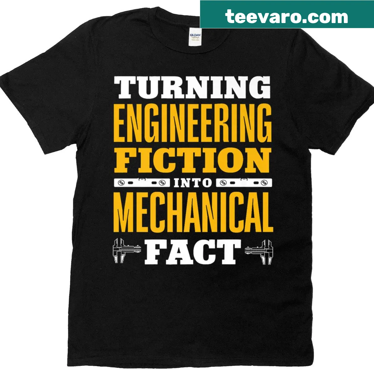 Inspirational t-shirt with typography about engineering and toolmaking — on a men's t-shirt