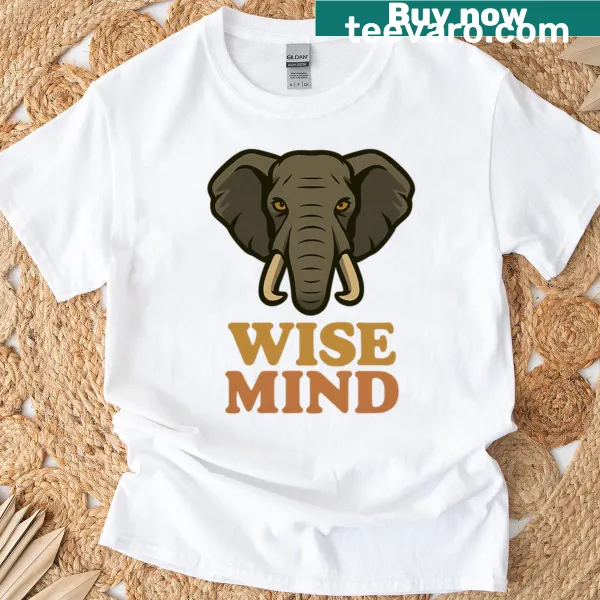T-shirt with minimalist typography saying 'Wise Mind'
