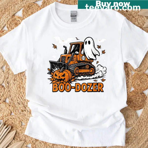 Halloween-themed ghost trucks T-shirt for kids