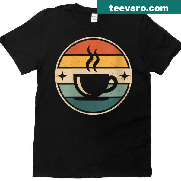 Funny T-shirt with a leopard print coffee cup illustration