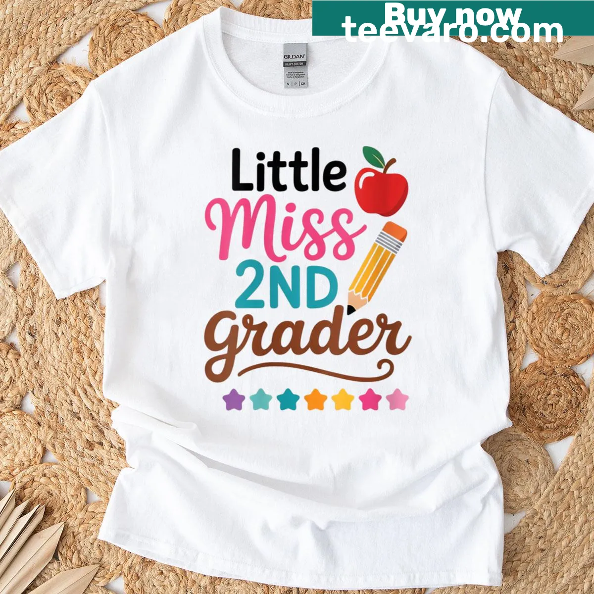 Adorable t-shirt for women's first day of second grade — on a men's t-shirt