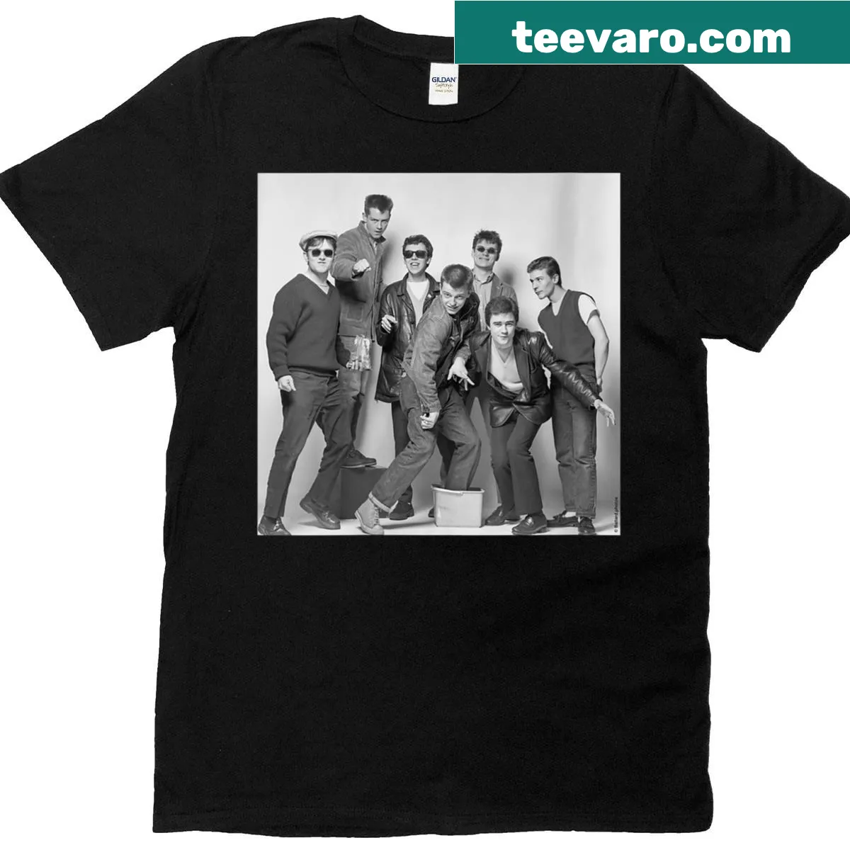 Artistic portrait of Madness band on a T-shirt — on a men's t-shirt