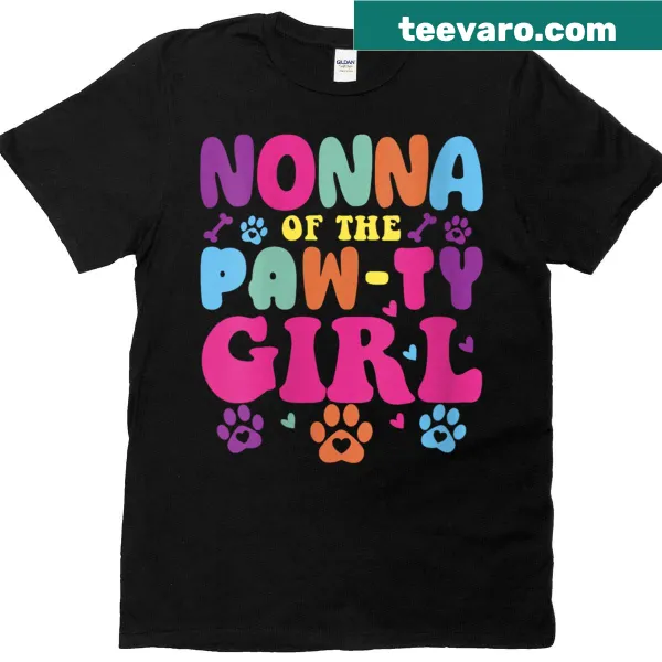 Illustration of 'Nonna of the Paw-ty' text for birthday celebrations