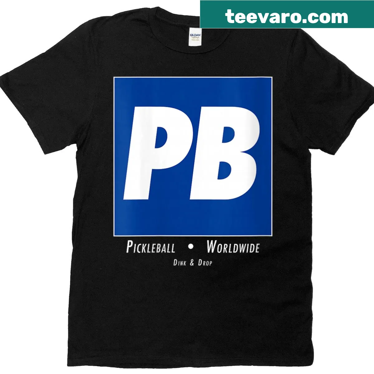 Vintage-style Pickleball T-shirt with humorous 'Dink Shot' text — on a men's t-shirt