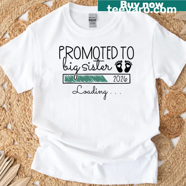 Pregnancy reveal t-shirt for women with 'Big Sister' theme