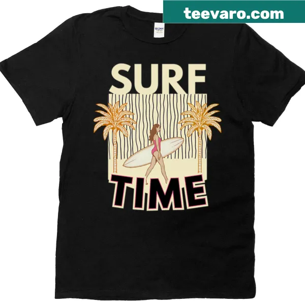 Bright surf-themed t-shirt with playful design
