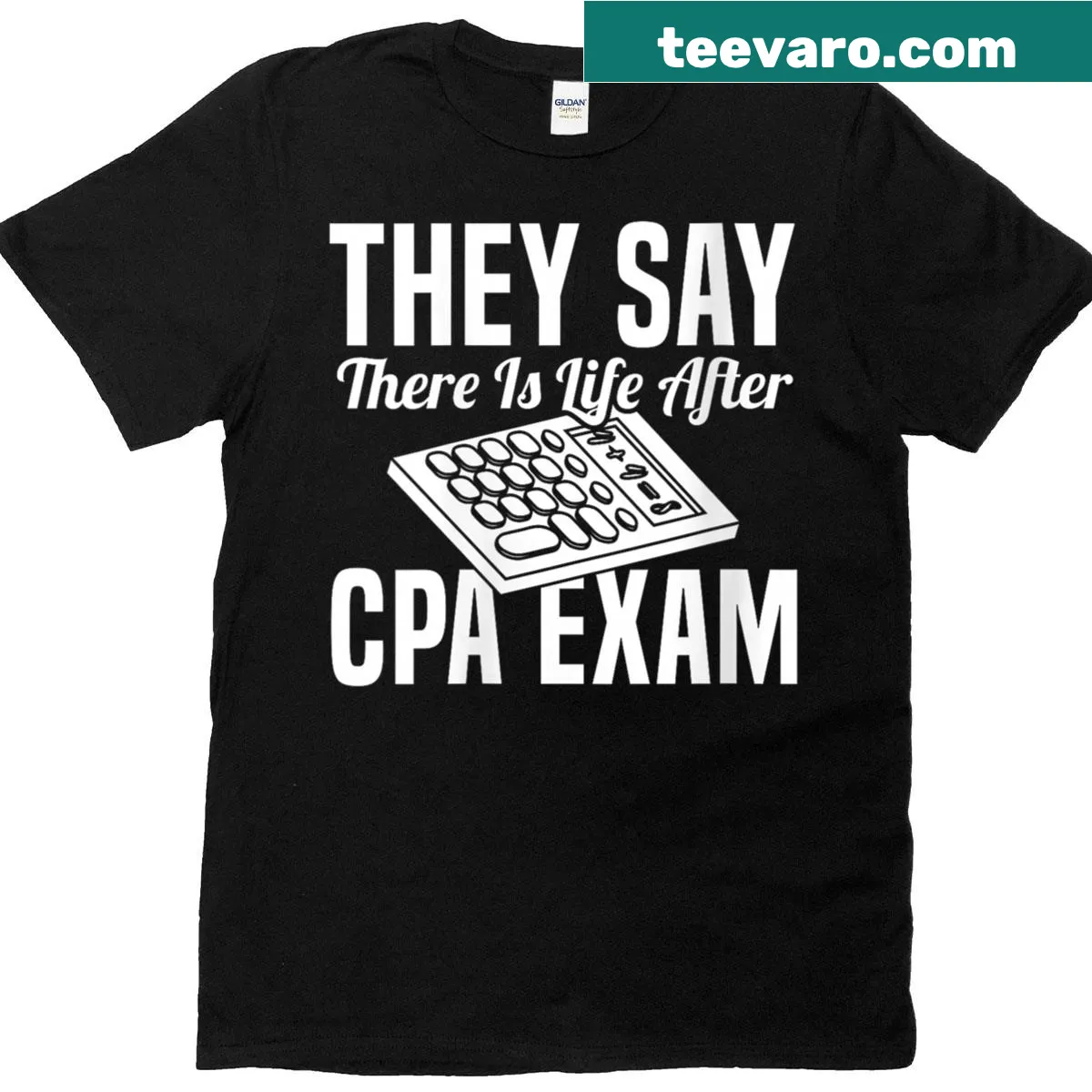 Inspirational t-shirt for women featuring CPA exam quote — on a men's t-shirt