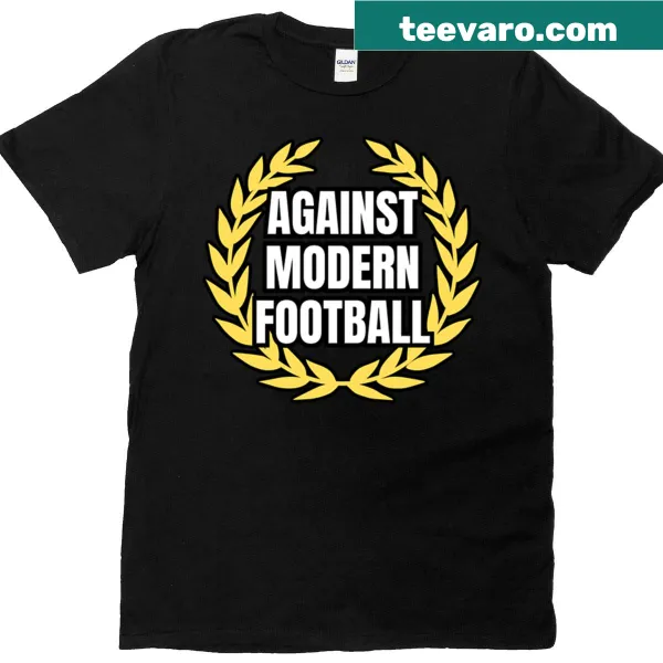 Text-based shirt with a message against modern football