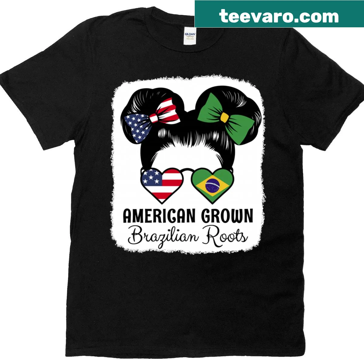 Heritage t-shirt featuring Brazil flag and cultural graphic — on a men's t-shirt