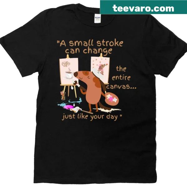 Whimsical dog illustration on a playful artistic T-shirt