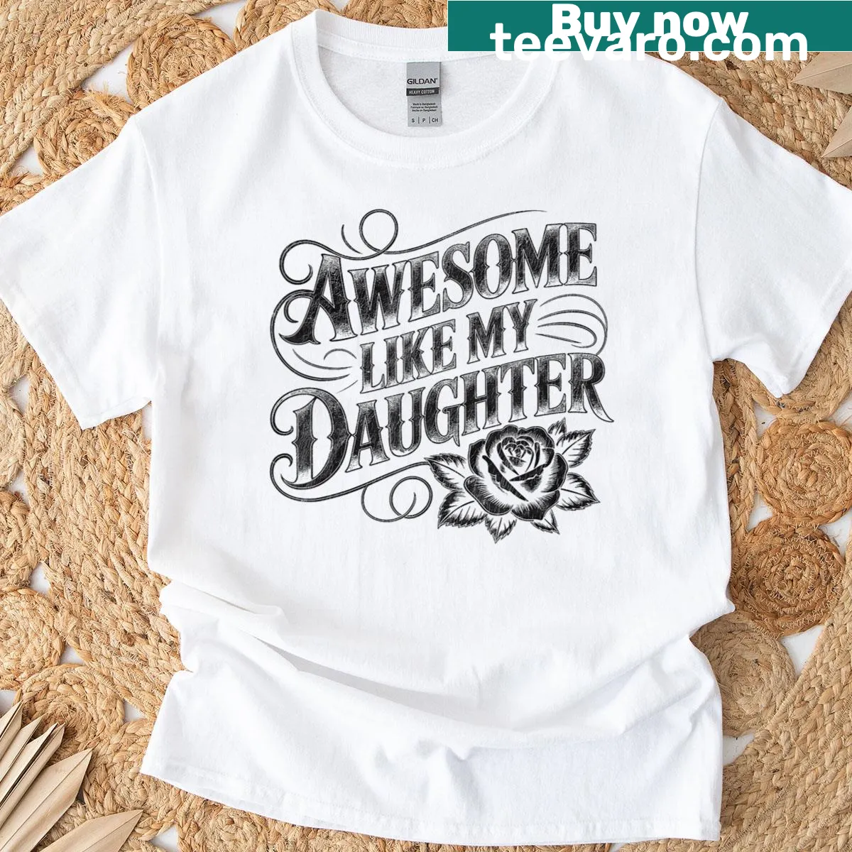 Sentimental typography on a parent-themed t-shirt — on a men's t-shirt