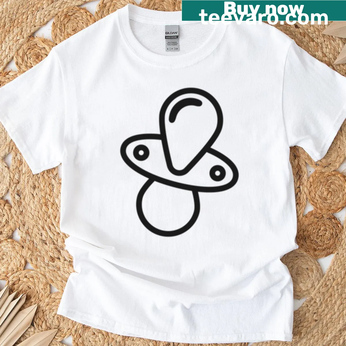 Kids t-shirt featuring a cute pacifier icon — on a men's t-shirt