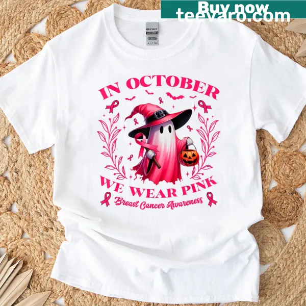 Breast Cancer Awareness T-shirt with Halloween theme