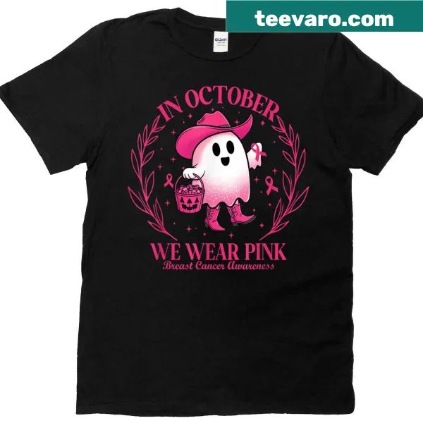 Illustrative T-shirt with pink rodeo theme and awareness message