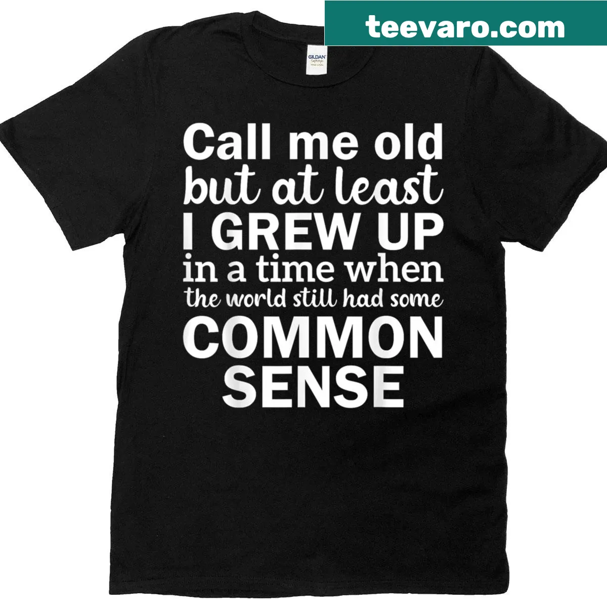 T-shirt with a nostalgic saying about growing up in a different time. — on a men's t-shirt