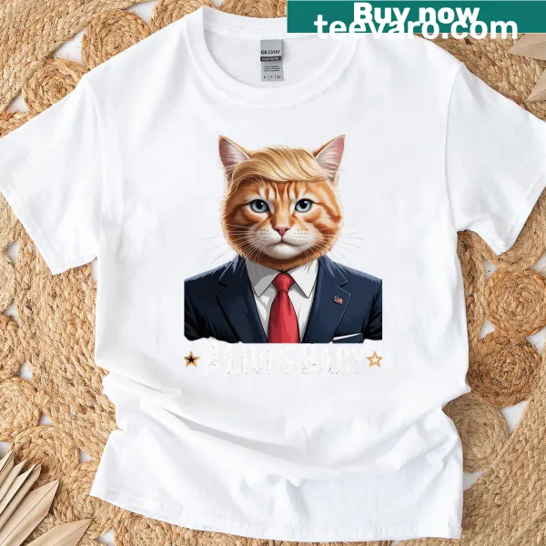 Cute baby T-shirt with cartoon cat and '9 lives' concept