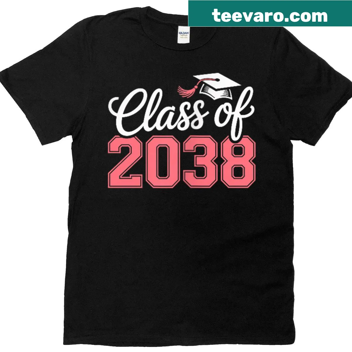 T-shirt for kids celebrating Class of 2038 with checkbox design — on a men's t-shirt